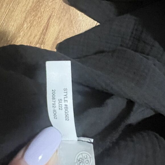 J Crew Dress Womens XS Black Square Neck Long Sleeve Gauze Casual Flowy Mini - Picture 9 of 9